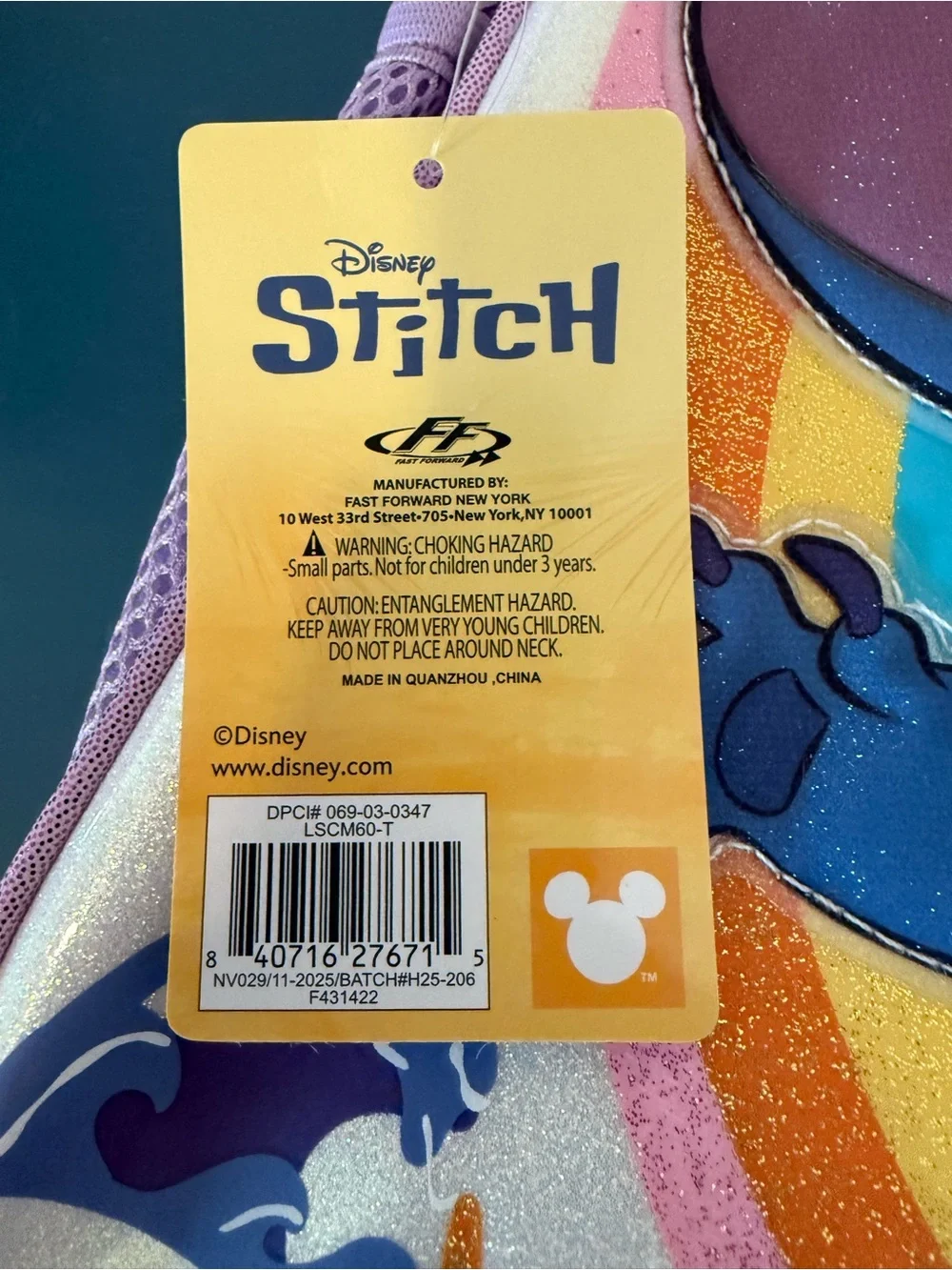 Disney Stitch Kids Backpack - Purple
